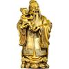 Aris & Juno Brass Fu Xing Fortune God Feng Shui Statue – Symbol of Good Luck, Blessings & Happiness, Figurine for Home, Office Desk or Living Room,