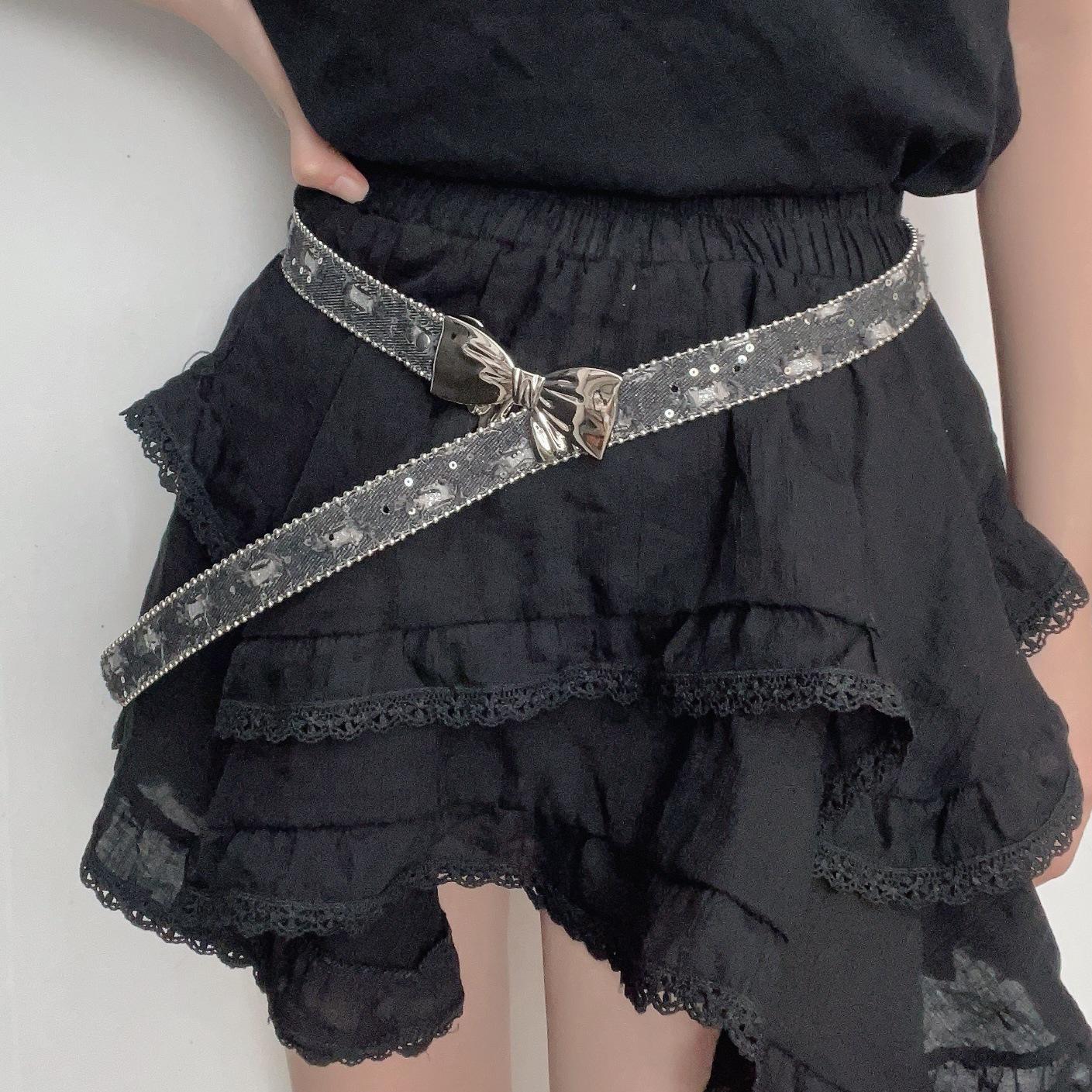 

Стильный регулируемый кожаный пояс-бант – Стройнящий универсальный корсет для талии чёрный