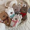 1Pair Sleep Socks Cute Little Bear Cartoon Coral Velvet Socks Soft Polyester Fiber