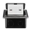 45-Type German Standard Pop-up Flush Mounted Floor Socket with USB, Thai & British Compatibility - Gray