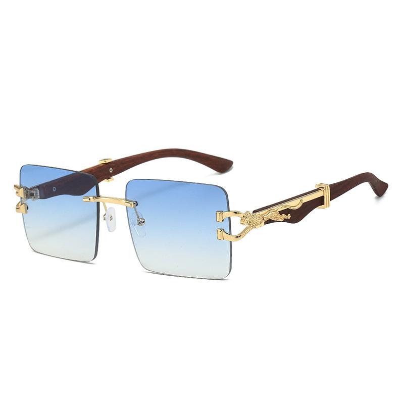 JYL TS Sunglasses UV Protection Frameless Leopard Wood Unisex/2217 B-5473 дыня
