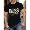Men'S Cotton T Shirts Men'S Casual Round Neck T-Shirt With Guitar Bass Print, 100% Cotton Knitted Fabric, Slight Stretch, Regular Version, Summer