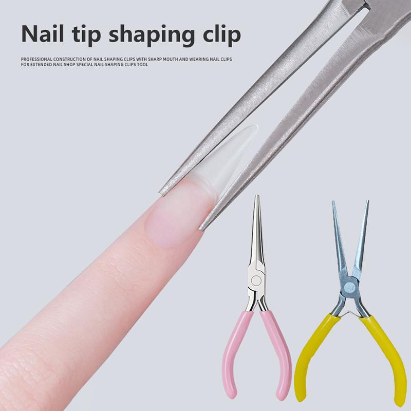 Nails Pincher Quick Building Extension Tips Clips Manicure Tools Nail Shaping Tweezers C Curve Pinching Tool Uv Gel Mold