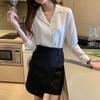 Women Spring Autumn Style Blouses Shirts Office Wear Lady OL Long Sleeve Notched Collar Blusas Tops