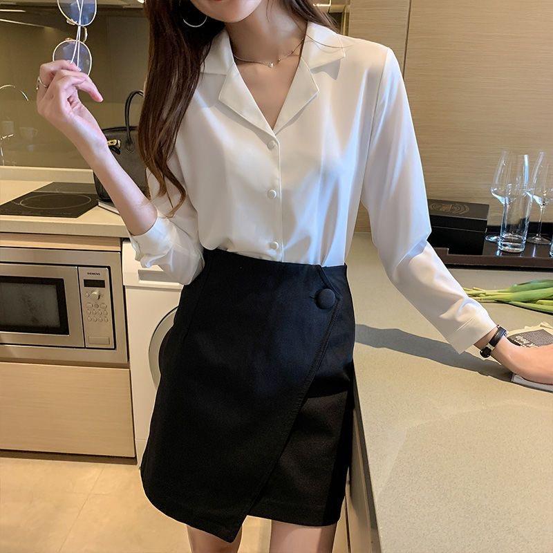 Women Spring Autumn Style Blouses Shirts Office Wear Lady OL Long Sleeve Notched Collar Blusas Tops