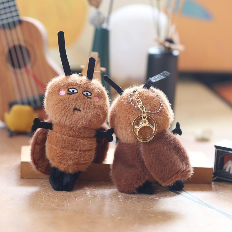 Adorable Plush Cockroach Keychain Soft Toy For Cute Bag Decoration And Fun Accessories