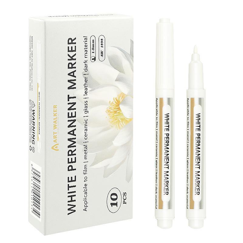 Extra Thick White Oil-Based Quick-Dry Waterproof Marker for Art Highlights & Outlining
