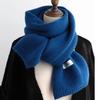 Winter New Solid Color Warm Scarf Couple Men's and Women's High-end Knitted Wool Scarf Small Scarf