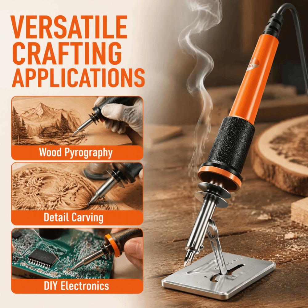 Wood Burning Pen Wood Burning Tool Set Carving Blades Soldering Iron Kit  Craft Lovers