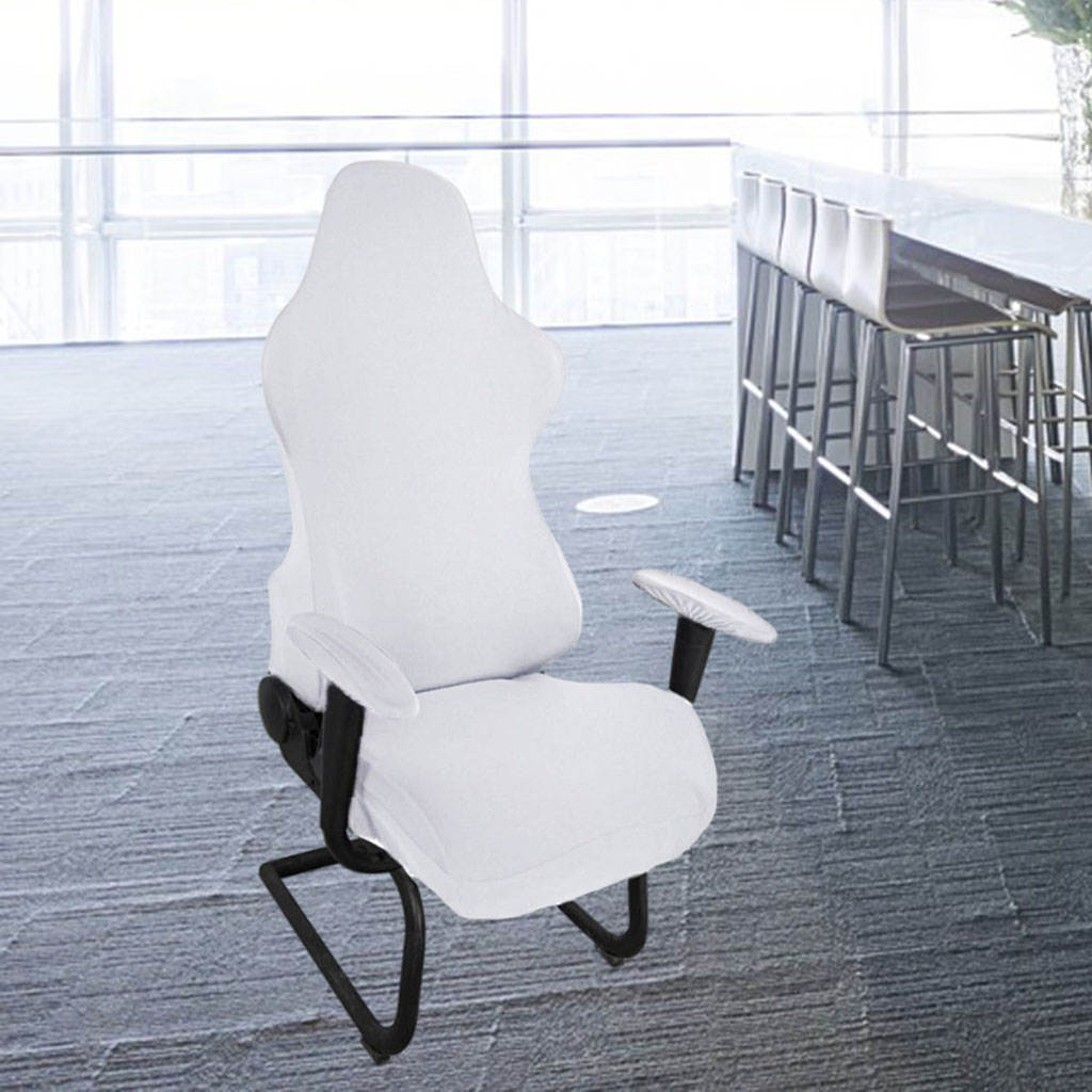 Gaming Chair Cover Polyester Universal Arm Rest Cover for Reclining Racing Gaming Chair белый