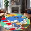 1pc Sonic1 Print Round Carpet Chair Round Carpet Suitable for Bedroom Living Room Home Decorative Carpet