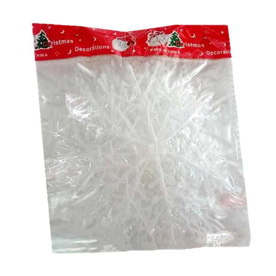 Festive Chenille Wire-Wrapped Snowflake Ornaments for Christmas Tree Decoration