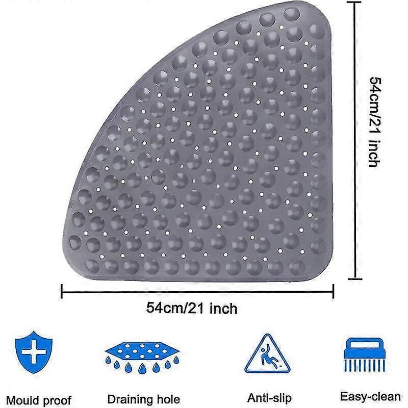 Tapis de douche antidérapant pour baignoire avec trou d'évacuation
