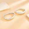 SHIXIN Minimalist Irregular Smooth Metal Open Bangle for Women Hip Hop Geometric Gold Color Stacked Bracelet New Trendy Jewelry