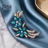 Bridal Bouquet Pins Rhinestone Flower Branch Brooch for Women, Elegant Floral Lapel Pin, Women Fashion Accessories Costume Pin Coat Shirt Bag Banquet