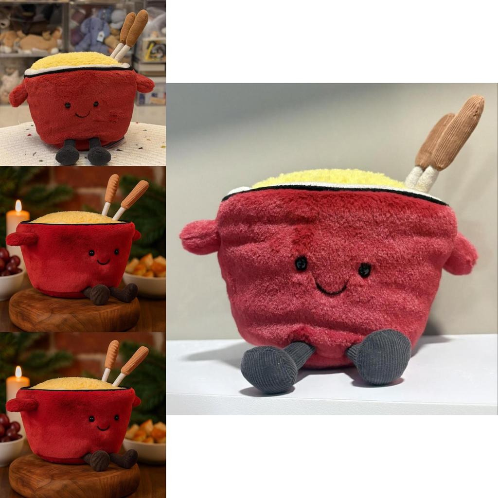 Hot Pot Plush Toy Cartoon Flat Pan Stuffed Animal For Home Decor