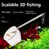 Stainless Steel Aquarium Dip Net Fine Net Fishtanks Cleaning Net Retractable Fishing Net  Fish Tank