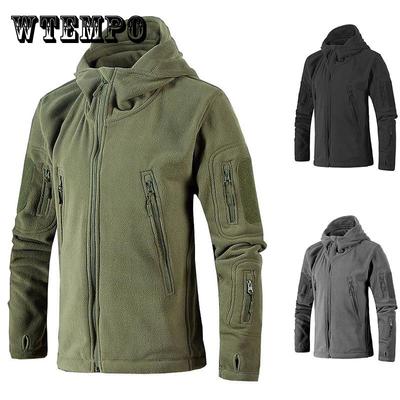 Men's Outdoor Fleece Jacket Winter Plus Velvet Thick Warm Jacket Off-road Clothing Mountaineering Suit