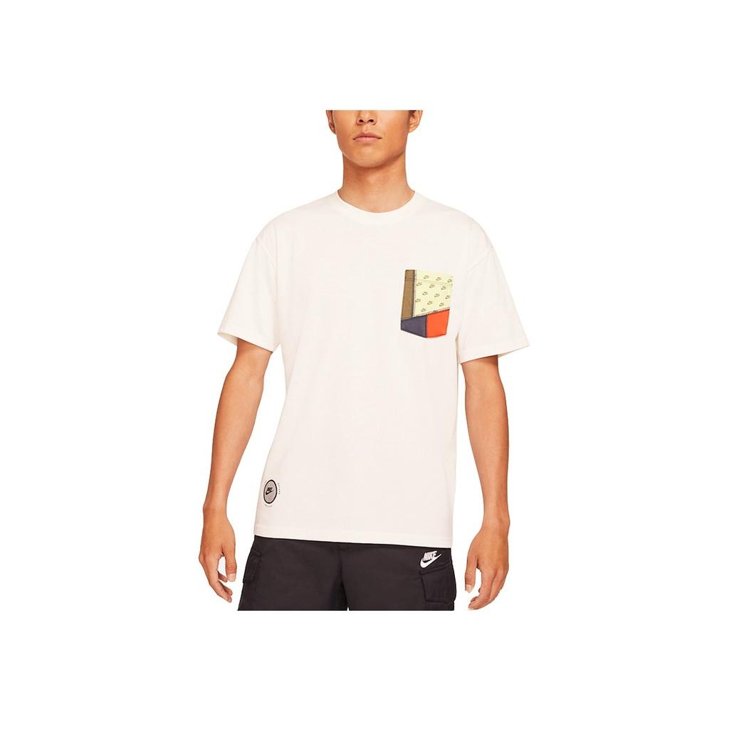 Nike Sportswear Contrast Pocket Crew Neck Short Sleeve T-Shirt Men Tops White DJ1342-901