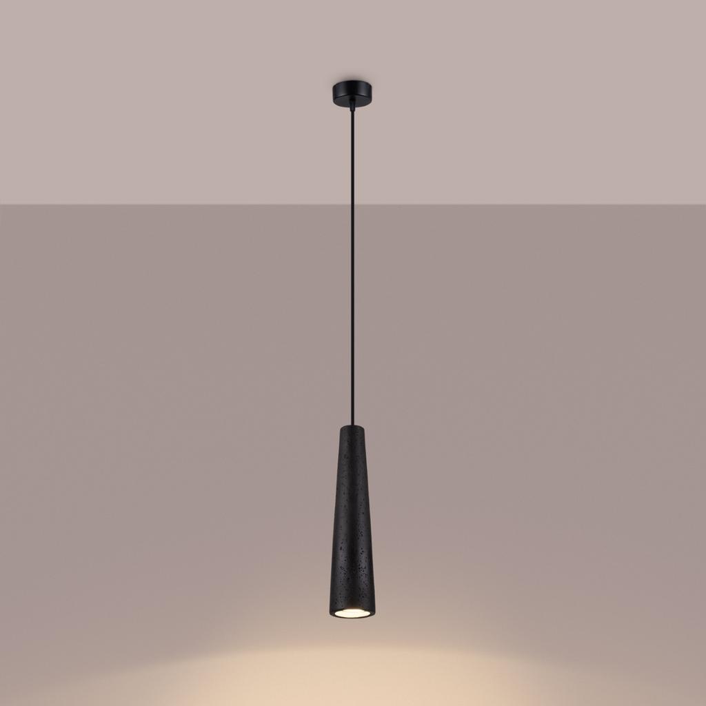 Electra black concrete pendant lamp