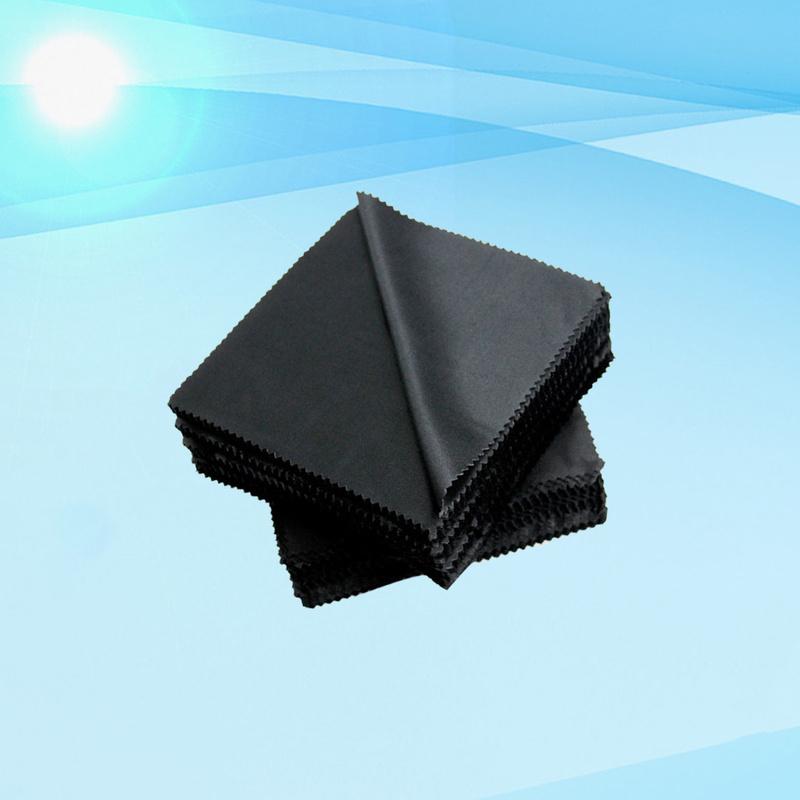 100 Peças Pano de Limpeza de Tela Microfibra 15x15cm Preto para Óculos de Sol Óculos Lentes Limpeza Celular Tablet Computador Pano de Limpeza