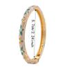Exquisite Painting Enamel Flower Bangle Lightweight Metal Rhinestone Thin Bracelet  Beach Vacation