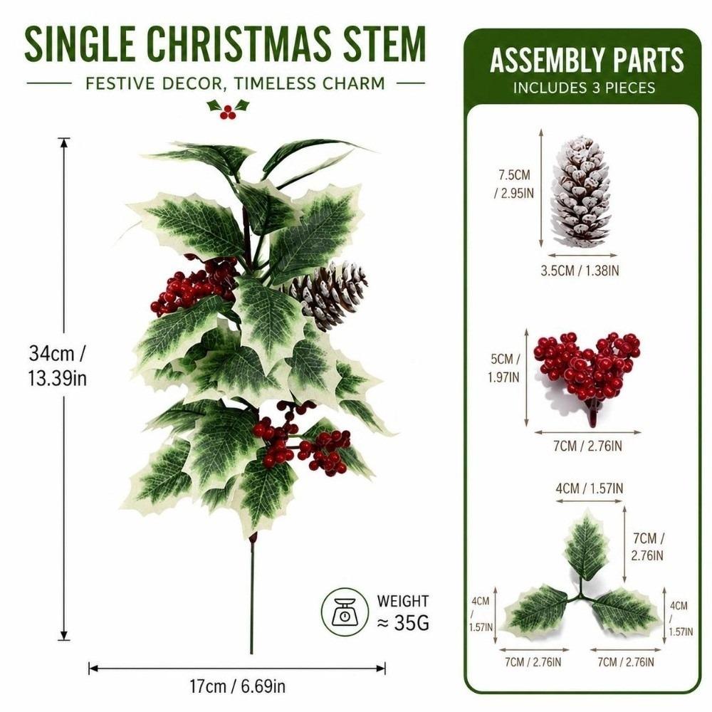 Fake Flowers Christmas Ornament Artificial Floral Decor Festive Bunches Christmas Decorations Home