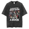 Rose Skull Run Little Mouse Vintage Washed T Shirt Mens Gothic Classic Short Sleeve Tshirts Yk Man Harajuku Clothing Tshirt