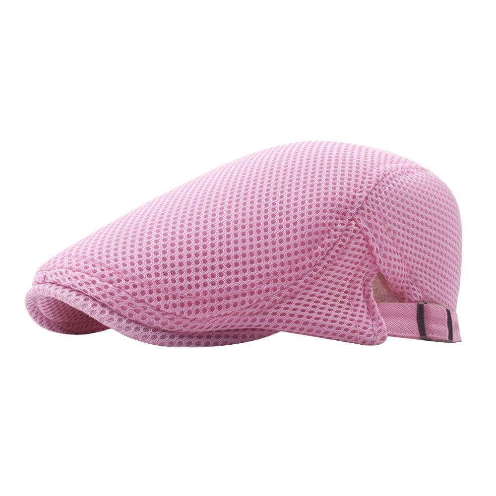 Fashion Breathable Berets Hat Newsboy Style Adjustable Cabbie Flat Cap Summer Casual Peaked Cap