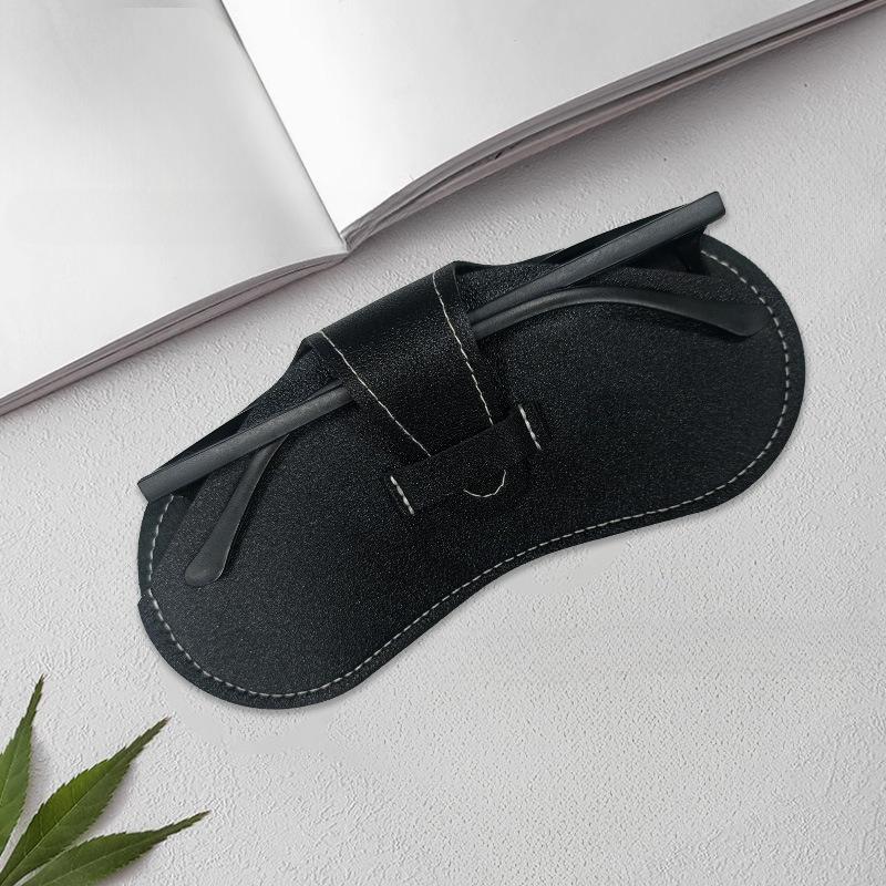 

1PC Glasses Case Leather Soft Glasses Bag Fashion Portable Sunglasses Box Bag Accessories Solid Eyewear Protector Case Pouch чёрный
