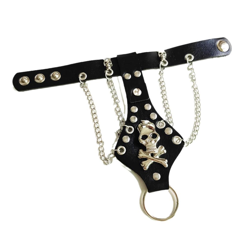 Hot Sale Punk Rivet Skull Bracelet: Trendy Men's Retro Wristband