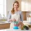 Food Storage Jar Pickling Container with Airtight Lid and Separate Wet Dry Compartments for Refrigerator and Pantry Use