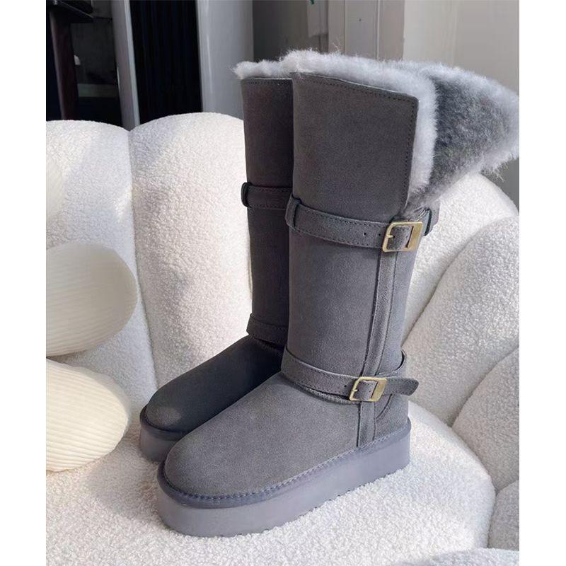 Women's Padded Thickened Warm Non-tired Feet Thick Soles Heightened Comfortable Waterproof Non-slip Casual Martin Snow Boots Cotton Shoes
