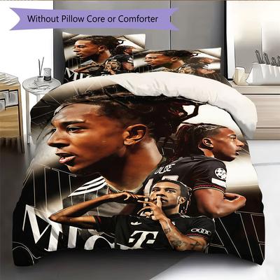 Michael Olise Pattern Bedding Home Decoration Birthday Gift (1 * Duvet Cover + 2 * Pillowcase, Without Core),fan Merchandise.