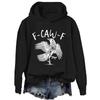 Ladies Fashion Casual Long Sleeve Printed Round Neck Hoodie Pullover Top