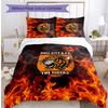 Set Lenzuola Stampato Hull City Football 3 Pezzi, Comodo Set Copripiumino per Camera da Letto Amico della Pelle