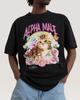 Alpha Male Fun Cute Cat Illustration Tshirts Unisex Women Summer Cotton Clothing Fashion Round Neck Short Sleeved Tee Streetwear