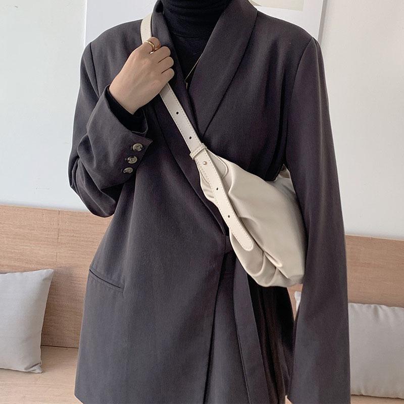 New soft leather dumpling bag women's bag trendy high sense fashion versatile shoulder bag large capacity messenger bag commuter