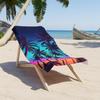 Microfiber Travel Beach Towel Tropical Palm Tree Printed Towels Oversized Absorbent Quick Dry Sand Free for Beach Camping Photo
