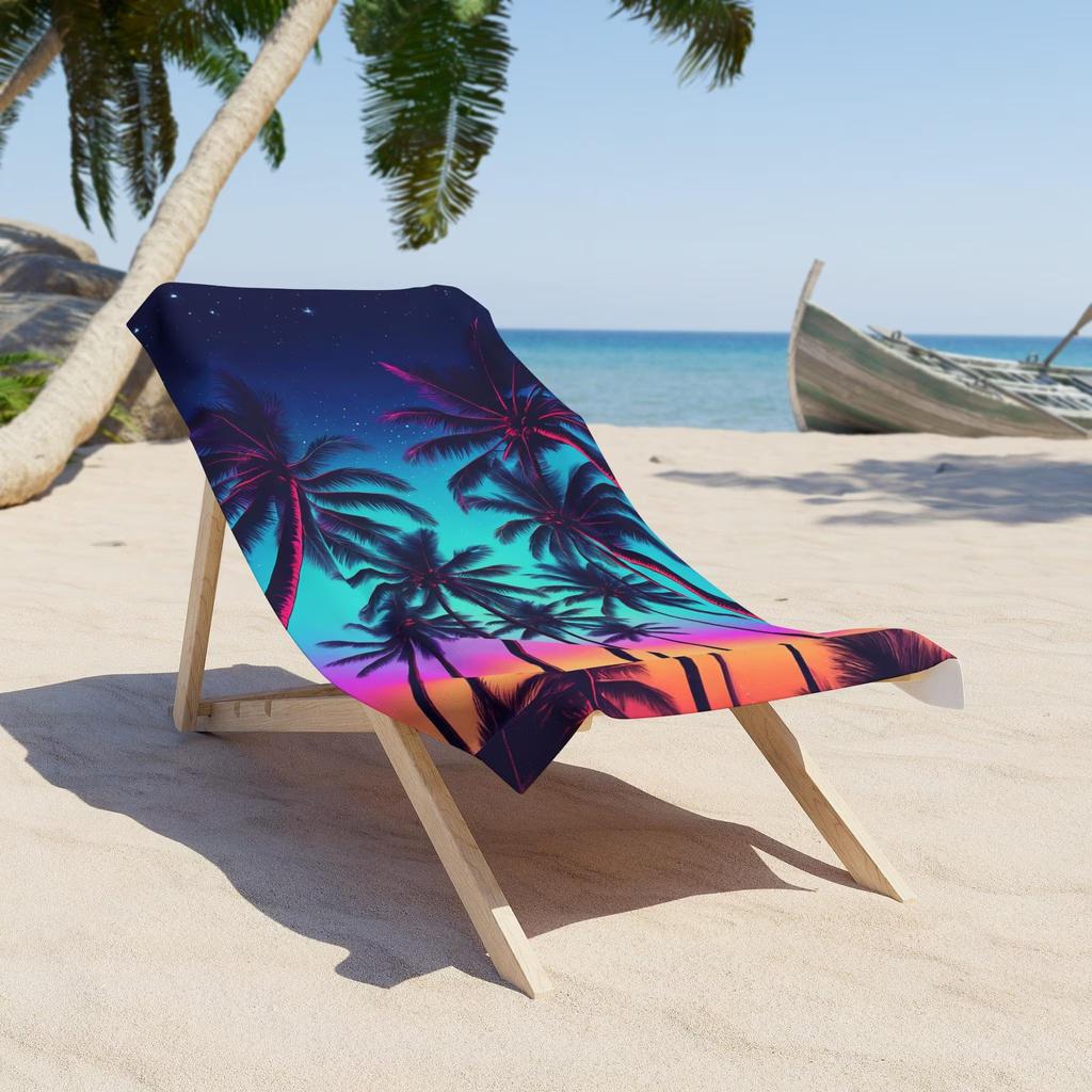 Microfiber Travel Beach Towel Tropical Palm Tree Printed Towels Oversized Absorbent Quick Dry Sand Free for Beach Camping Photo