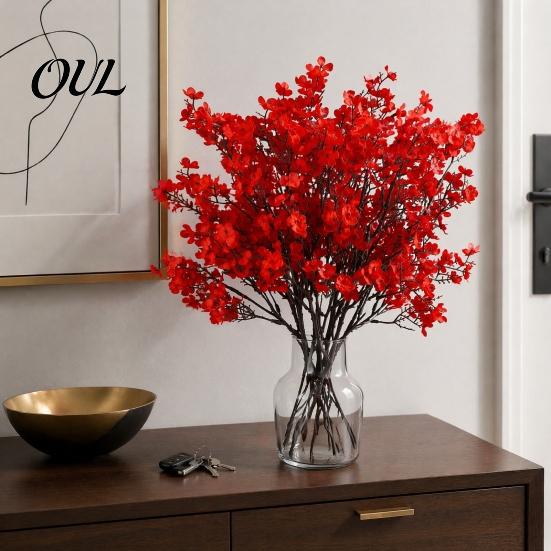 Autumn Style Artificial Floral Decor Fall Flowers for Indoor Outdoor Decor, Weatherproof Outdoors Arrangements with Flexible Stems Home Office