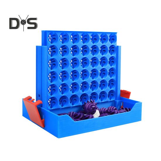 

Настольная игра «4 в ряд» с 3D-печатными спиральными шахматами, соединяющими четыре, стратегическая игра для родителей и детей, интерактивная обучающая шахматная доска, игрушка для малышей и мальчиков синий