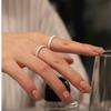 925 Sterling Silver Ring For Women Fine Jewelry Finger Adjustable Open Vintage Trendy Shinning Ring For Party Birthday Gift