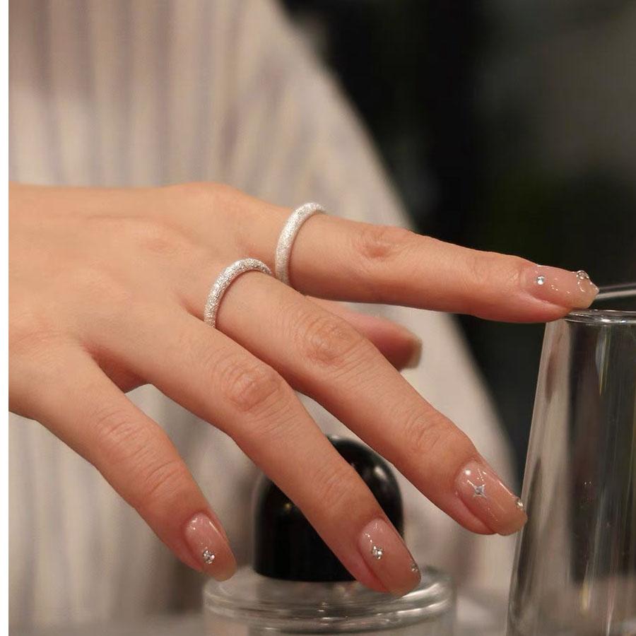 925 Sterling Silver Ring For Women Fine Jewelry Finger Adjustable Open Vintage Trendy Shinning Ring For Party Birthday Gift