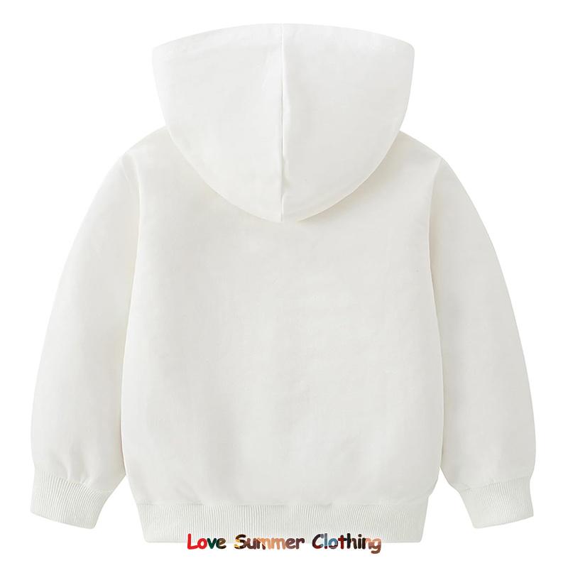 Herbst Neuheiten Einfarbig Kinder Hoodie Pullover Hoodie Regenbogenfarben Kinder Pullover Hoodie Alter 4-14 Atmungsaktives Polyester Mädchenbekleidung Langarm