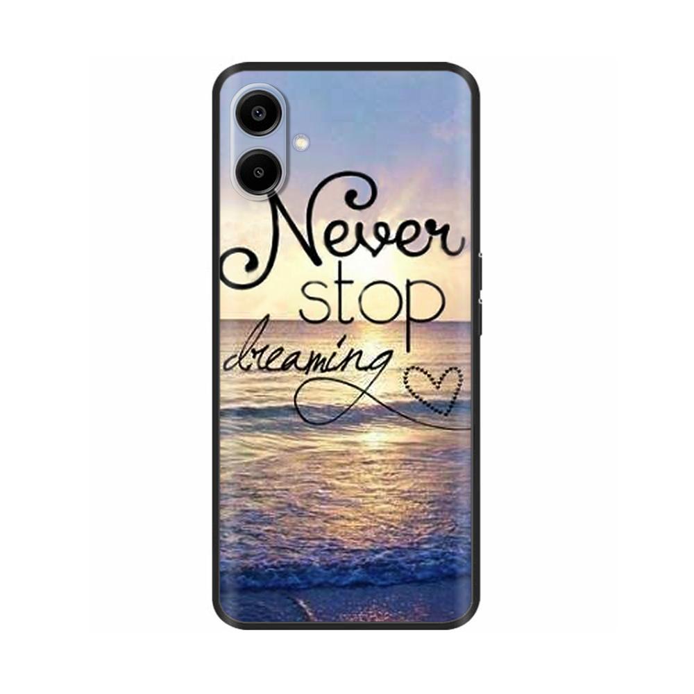 For Samsung Galaxy A06 Back Cover Soft Black Print Silicone Bumper Phone Case for Samsung Galaxy A06 A05 A04 Cases Fundas Coque
