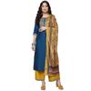 Shiv Textiles Silk Embroidered Kurta Set For Women ( 4BlueM)