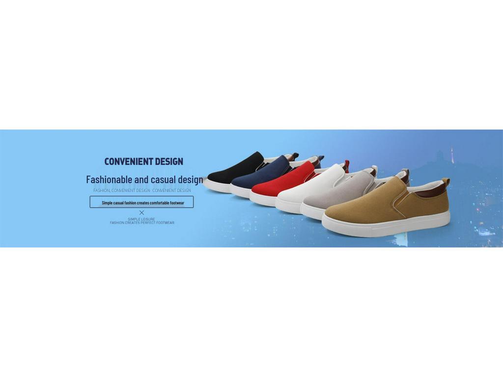 2024 Plus Size Men's Korean Slip-On Canvas Shoes - Old Beijing Style