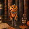 Waterproof Resin Craft for Showcase Halloween Pumpkin Man Figurine, Retro Gentleman Head Statue Dark Atmosphere Home Decoration Ornament, Spooky