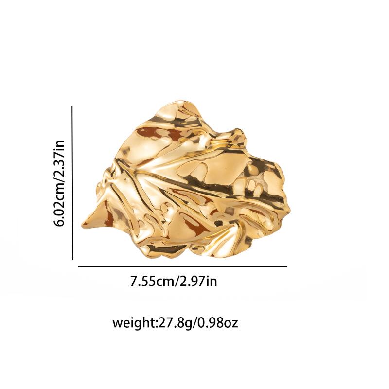 Metal Geometric Glossy Broochs For Women Unique Exquisite Suit Corsage Pins Party Jewelry Fashion Accessory